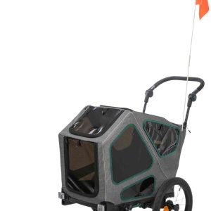 Trixie fietskar grijs/salie